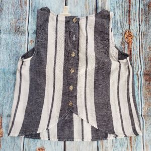 Anthropogie Maeve Navy/ Marin Sleeveless Top